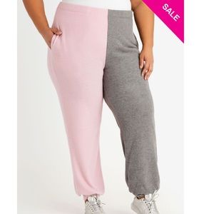 Ashley Stewart Colorblock Athleisure Joggers- NWT